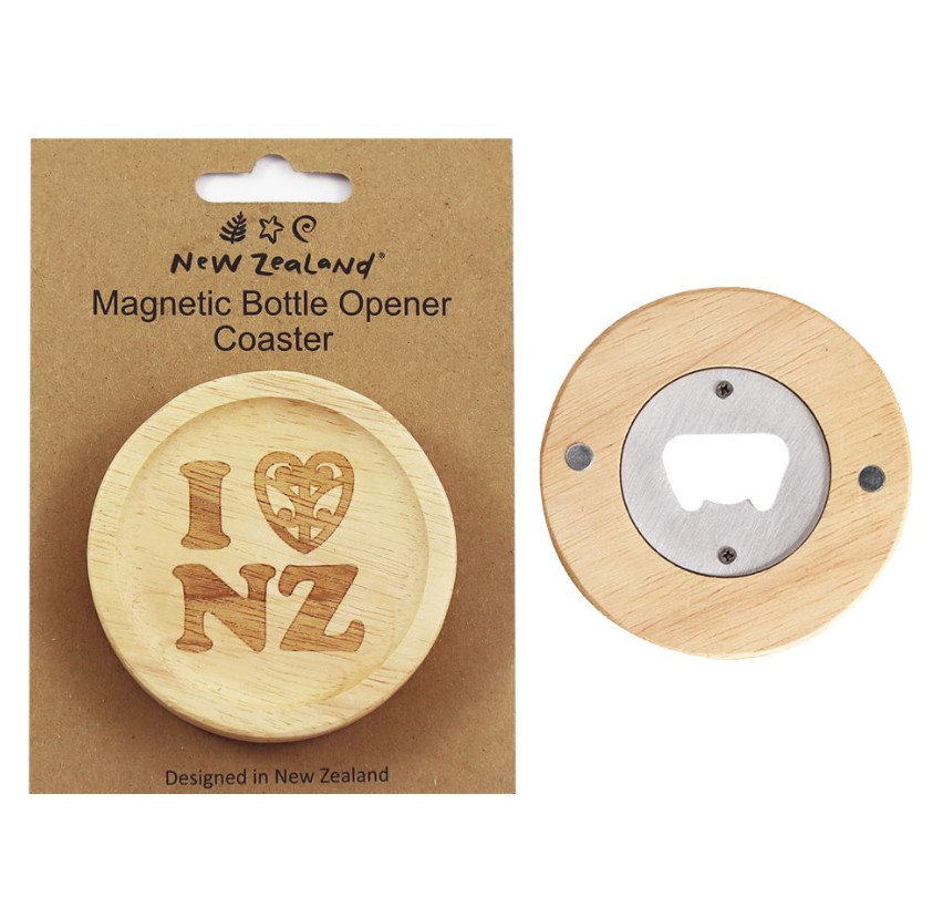 Magnet Bottle Opener/Coaster - I LOVE NZ