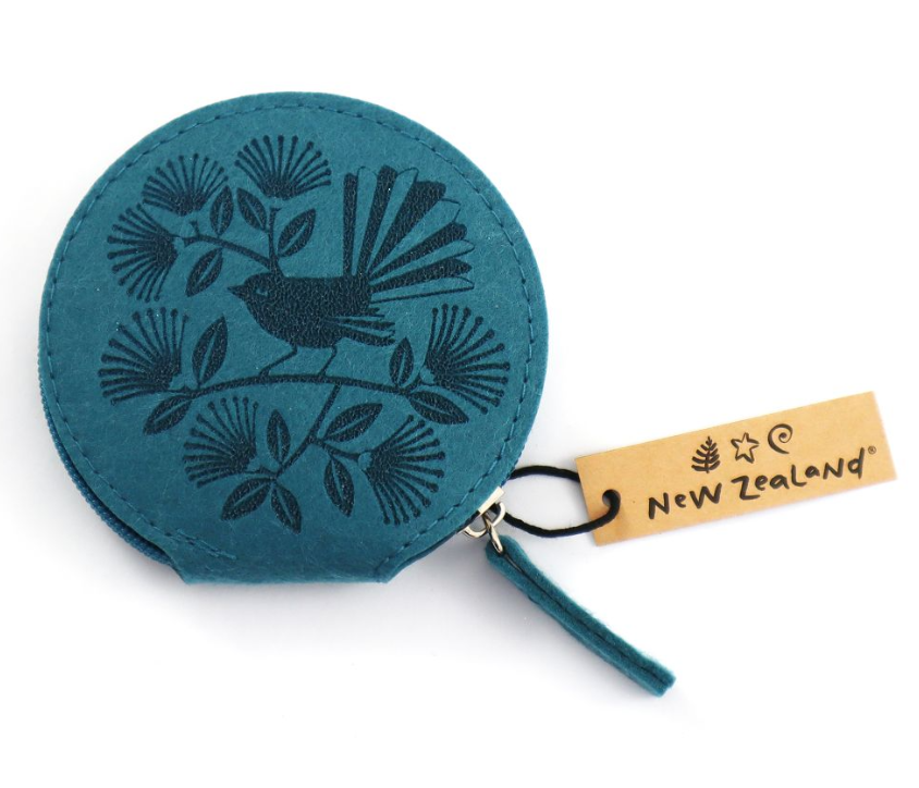 Coin Purse - Faintail Bird Teal