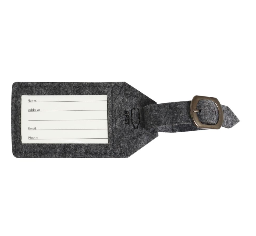 Felt Luggage Tag - Hei Tiki Grey