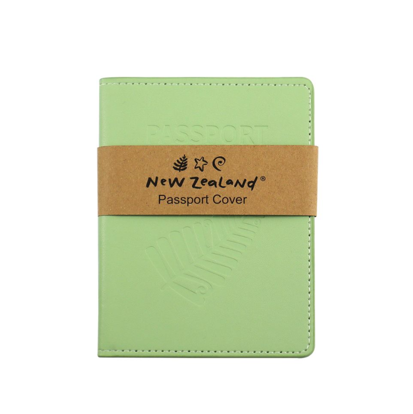 Passport Holder - Silver Fern Green