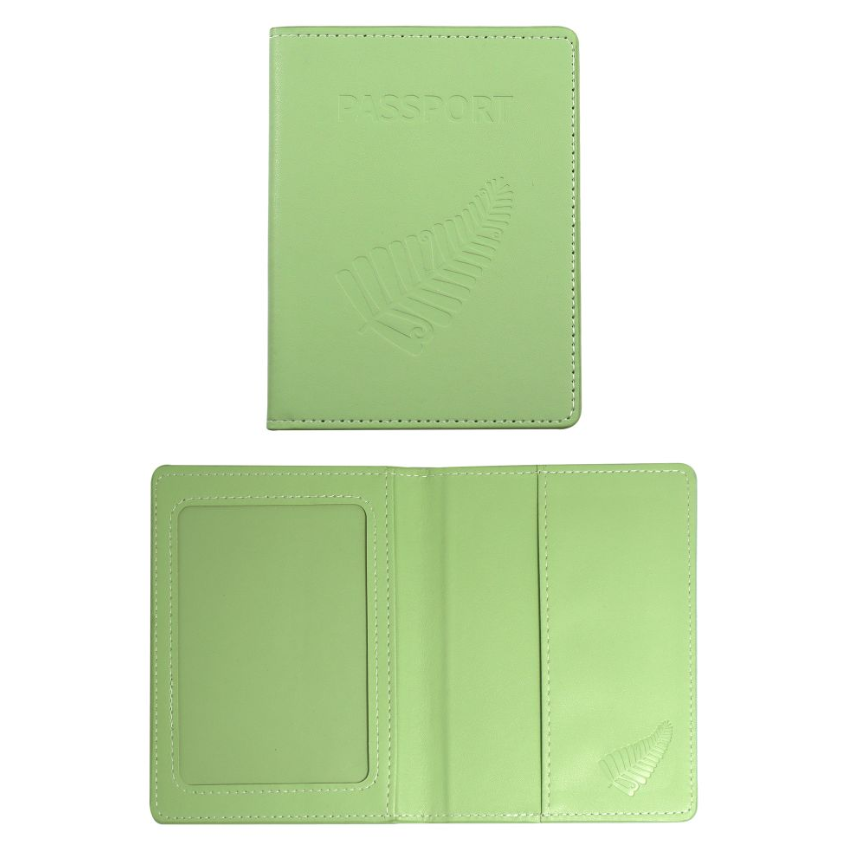 Passport Holder - Silver Fern Green
