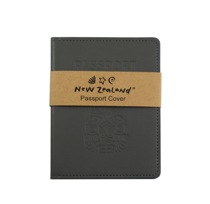 Passport Holder - Hei Tiki Grey