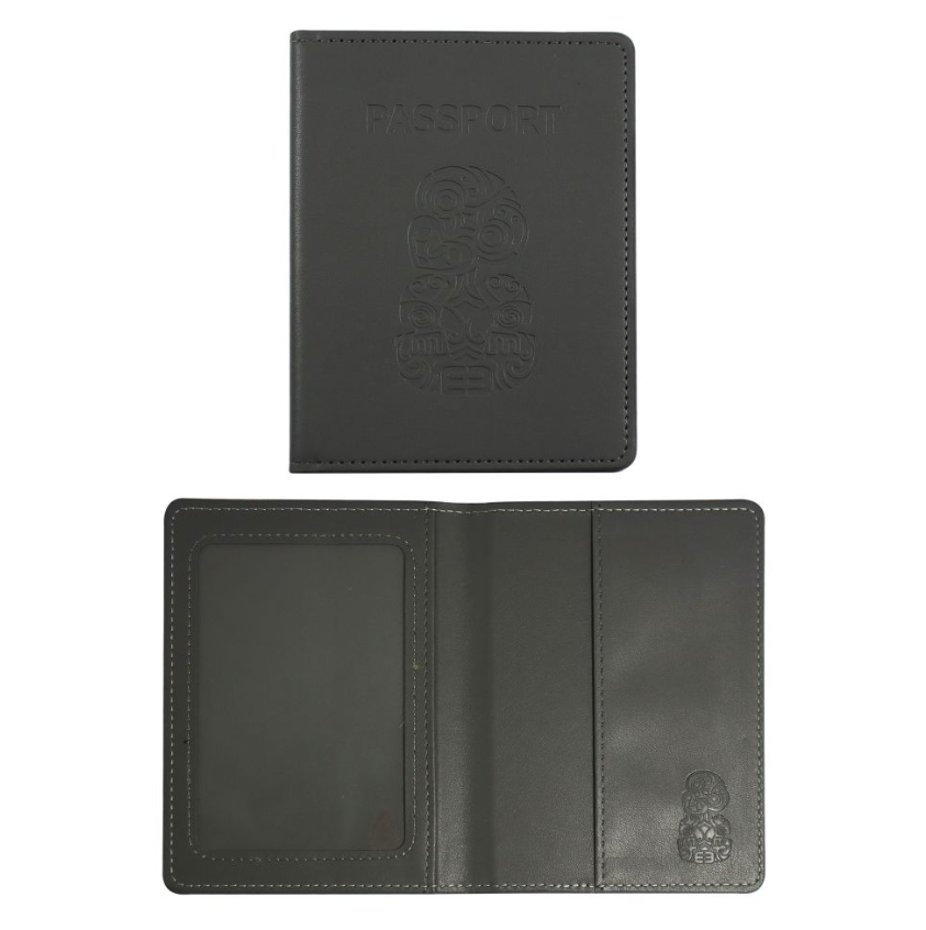 Passport Holder - Hei Tiki Grey