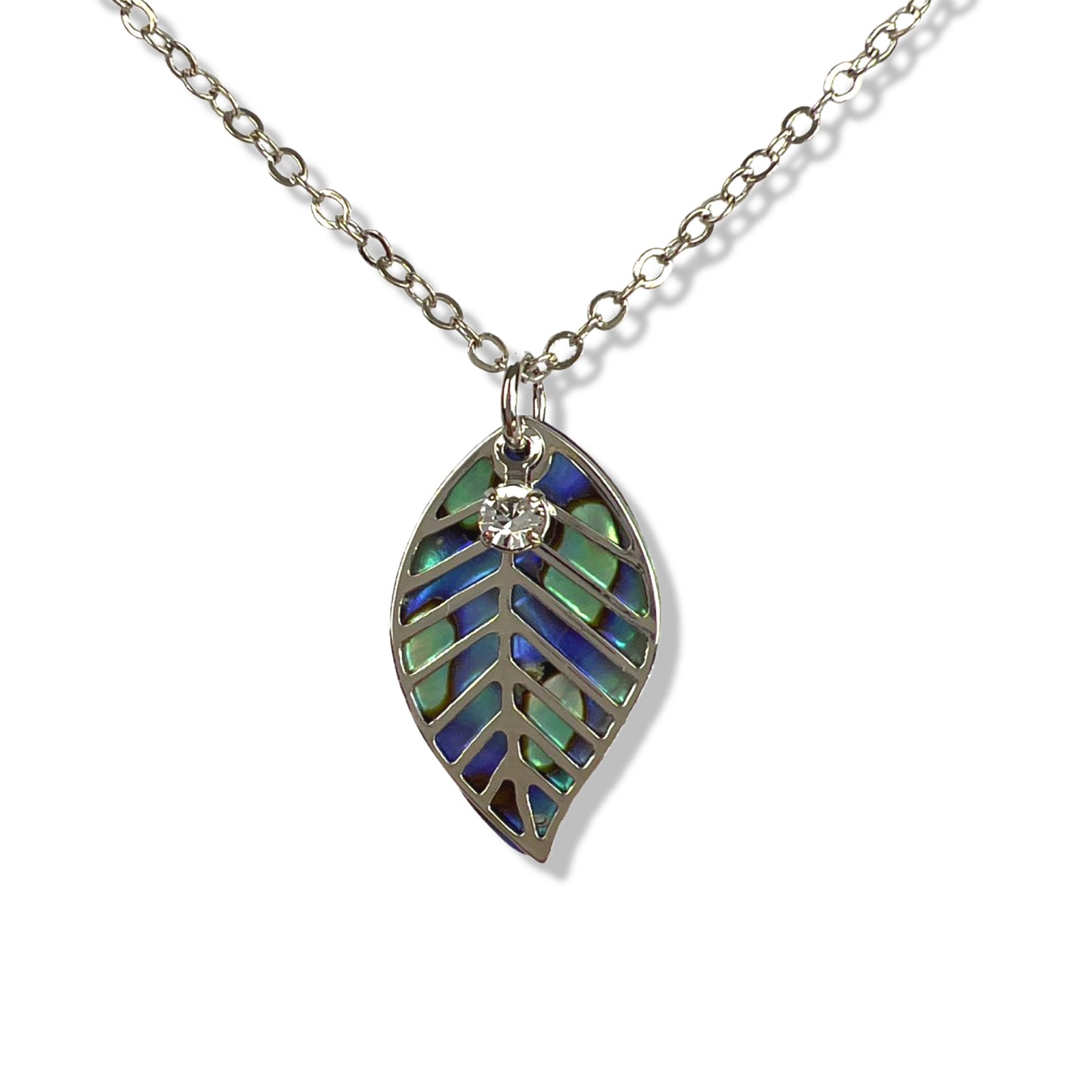Leaf with Cubic Zirconia