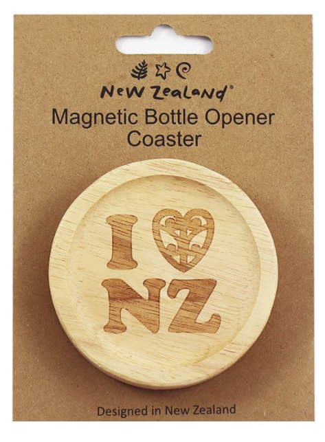 Magnet Bottle Opener/Coaster - I LOVE NZ