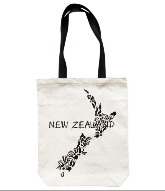 Tote Bag - NZ Map & Icons