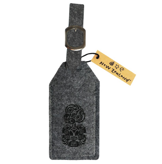 Felt Luggage Tag - Hei Tiki Grey