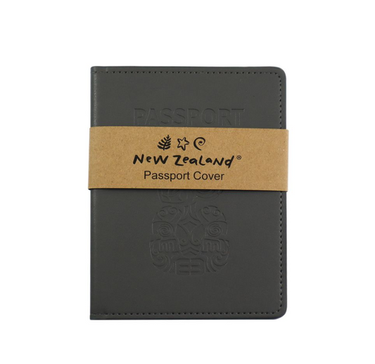 Passport Holder - Hei Tiki Grey