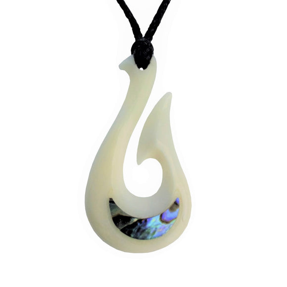 Walflosse Angelhaken mit Paua